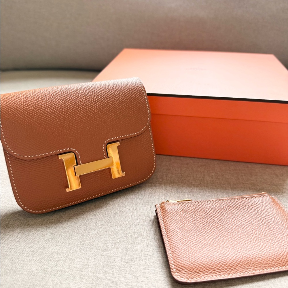 Hermes constance slim wallet in Epsom